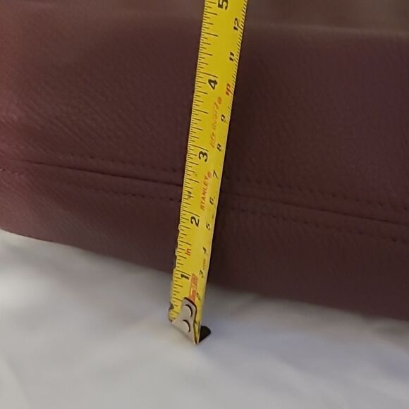 Michael Kors Plum Leather Shoulder Bag with Gold Accents - Picture 7 of 9